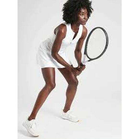 Athleta XSmall White Match Point Dress in SuperSonic Tennis Athletic Mesh Back - Picture 15 of 15